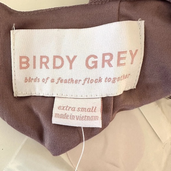 Birdy Grey Gene Bridesmaid Dress XS Dark Mauve Crepe‎ Gown - Picture 12 of 13